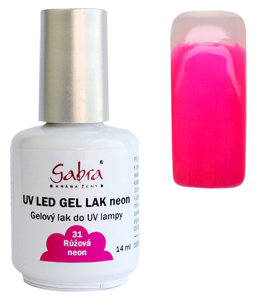 UV gel lak GABRA 31 růžová neon 14 ml | NEHTOVÁ MODELÁŽ - Gel laky UV gel lak GABRA 31 růžová neon 14 ml | NEHTOVÁ MODELÁŽ - Gel laky